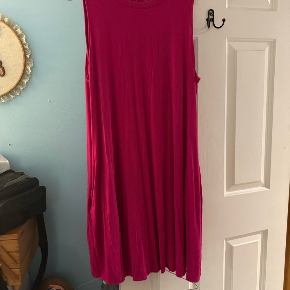 Time and Tru Fuchsia Top
